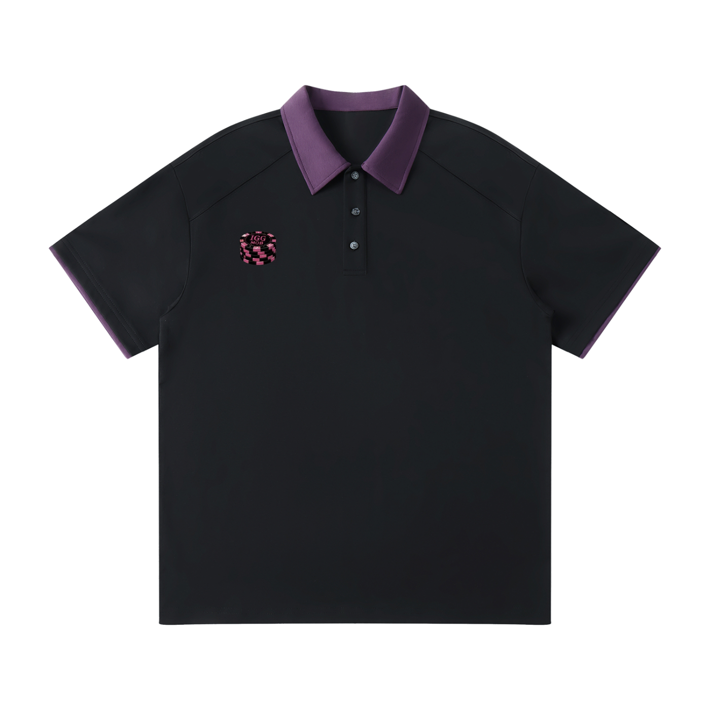 Ill Gotten Gains Mob-Yacht Party Contrast Collar Raglan Polo Shirt