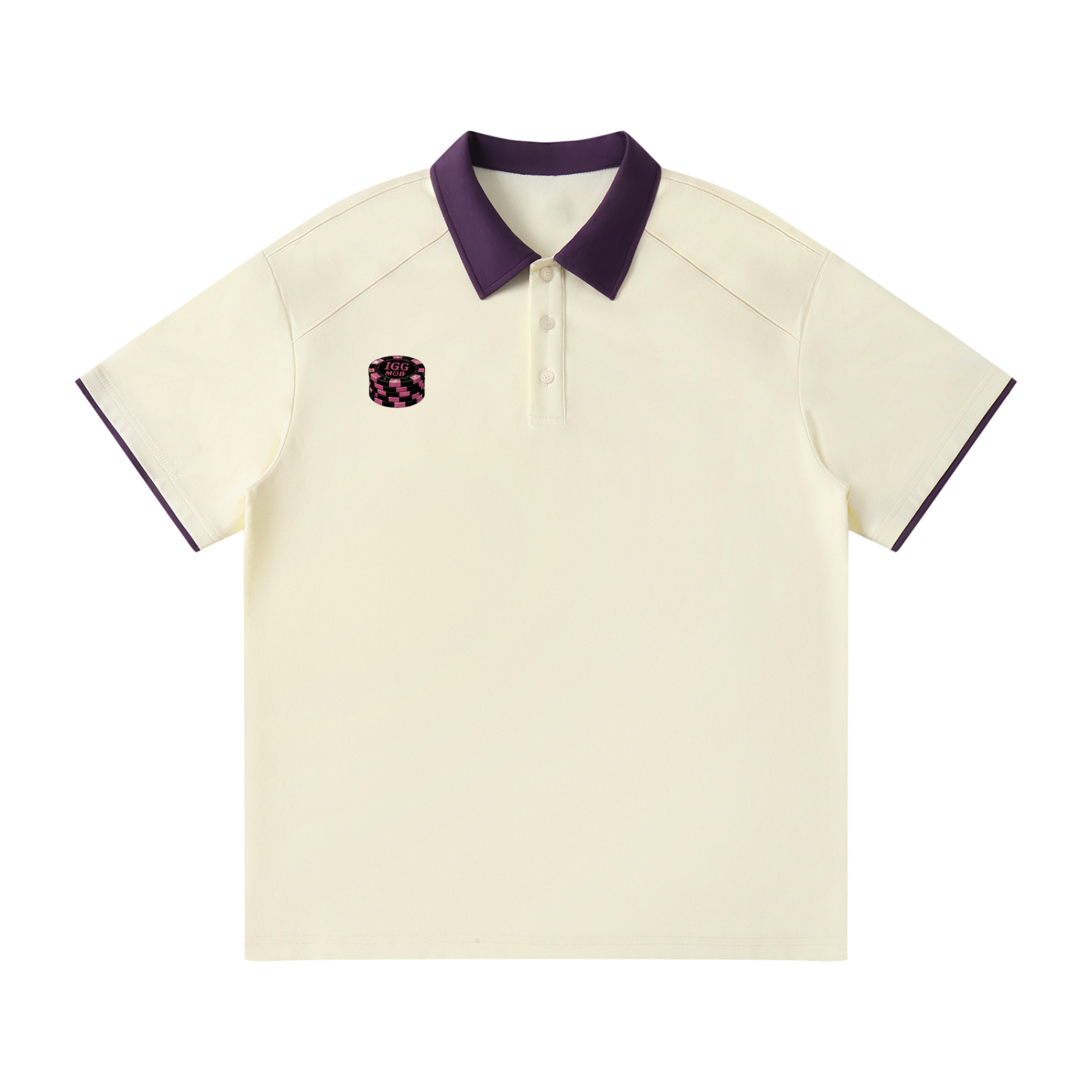 Ill Gotten Gains Mob-Yacht Party Contrast Collar Raglan Polo Shirt