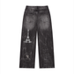 La Maison Du Noir - Men’s Vintage Wash Wide Leg Jeans
